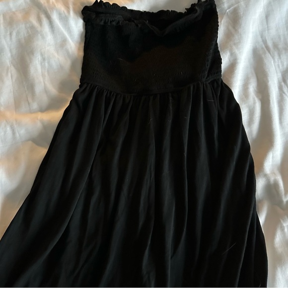 Black Strapless Maxi Dress - Picture 1 of 5